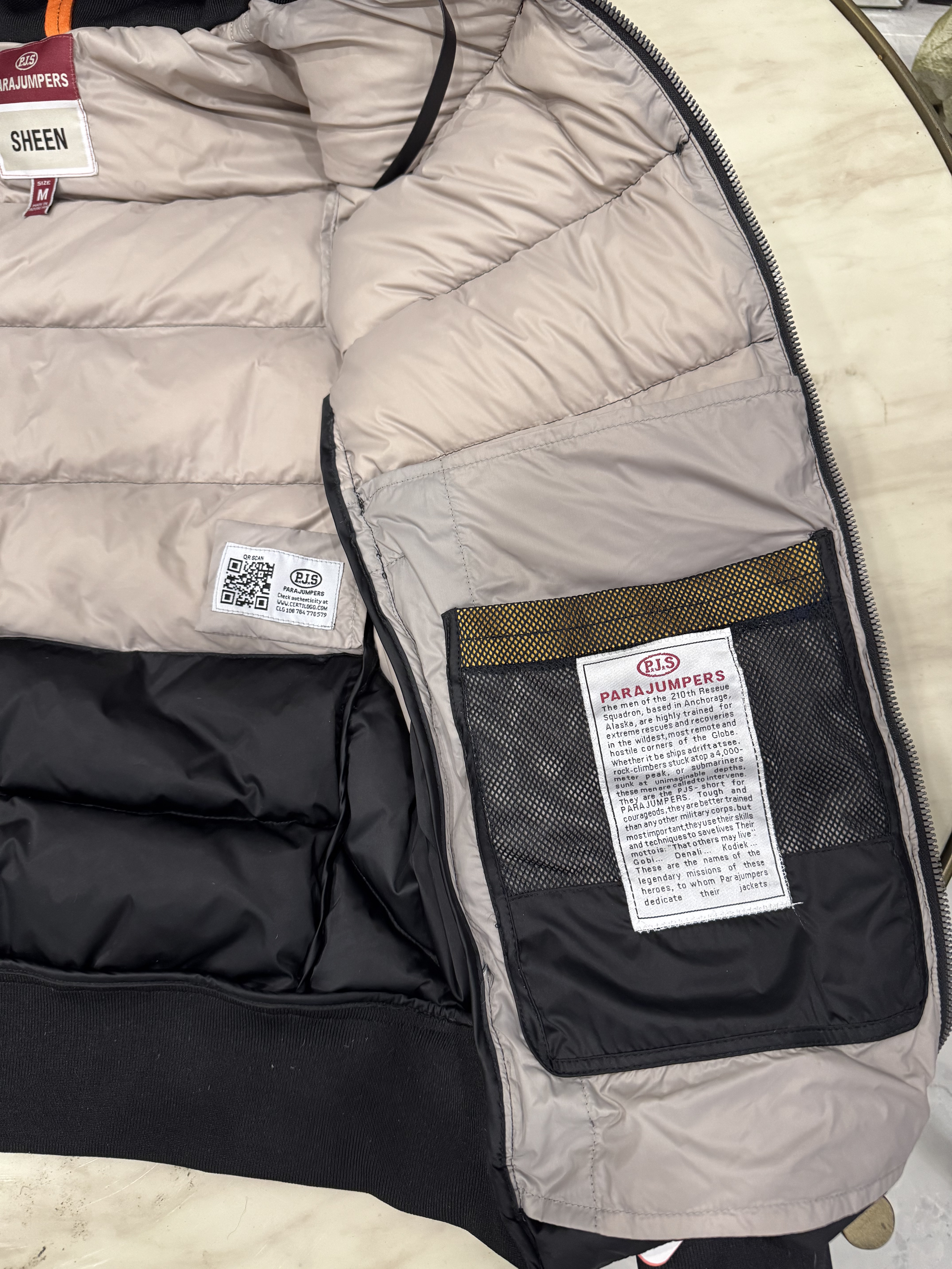 ParaJumpers Pharrell Mens Puffer Hooded Bomber Down Jacket Size S-2XL