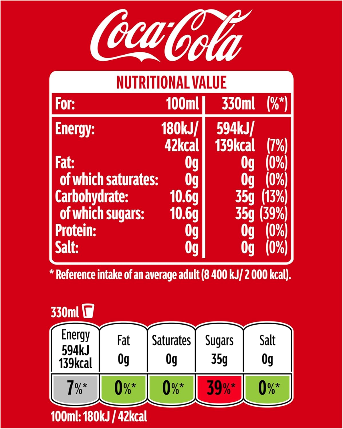 Coca-Cola Classic Can, 330ml x 24