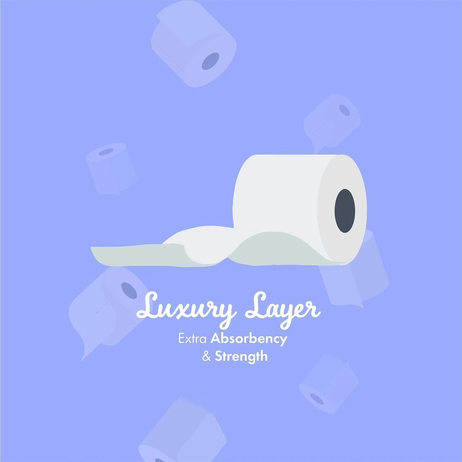 Cusheen Splesh 3-Ply Toilet Paper - Soft Quilted Large Roll Toilet Paper, Eco-Friendly Toilet Paper（4×18 Rolls）