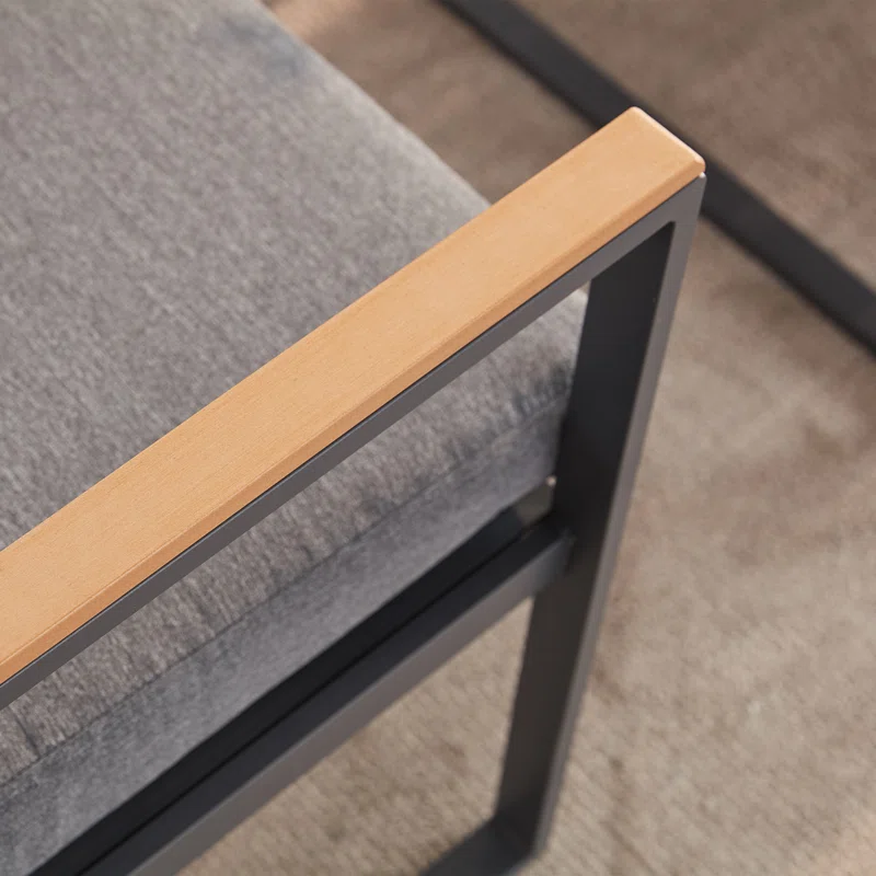 Chrie Metal 4 - Person Seating Group with Cushions (Set of 4)