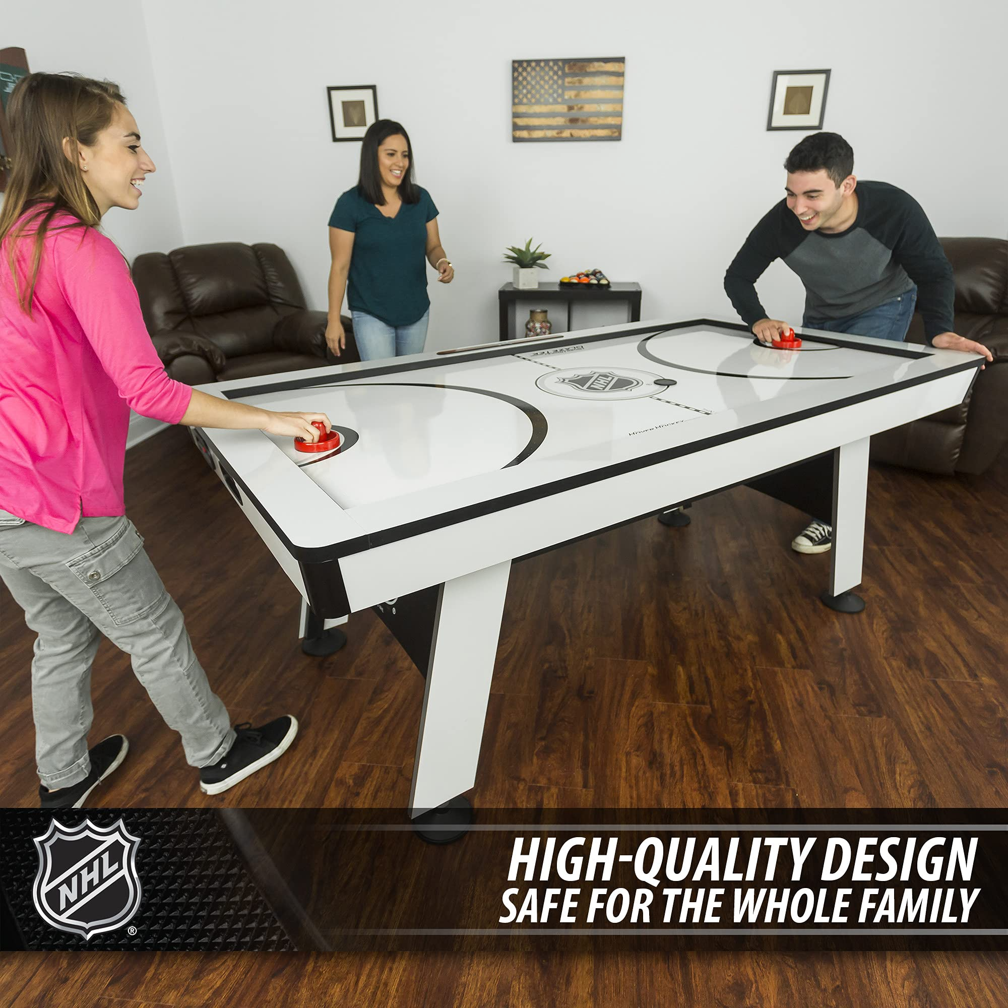 【Sports&Outdoors】Multi-Game Tables, Play 2-in-1 Air Hockey Table with Table Tennis Top