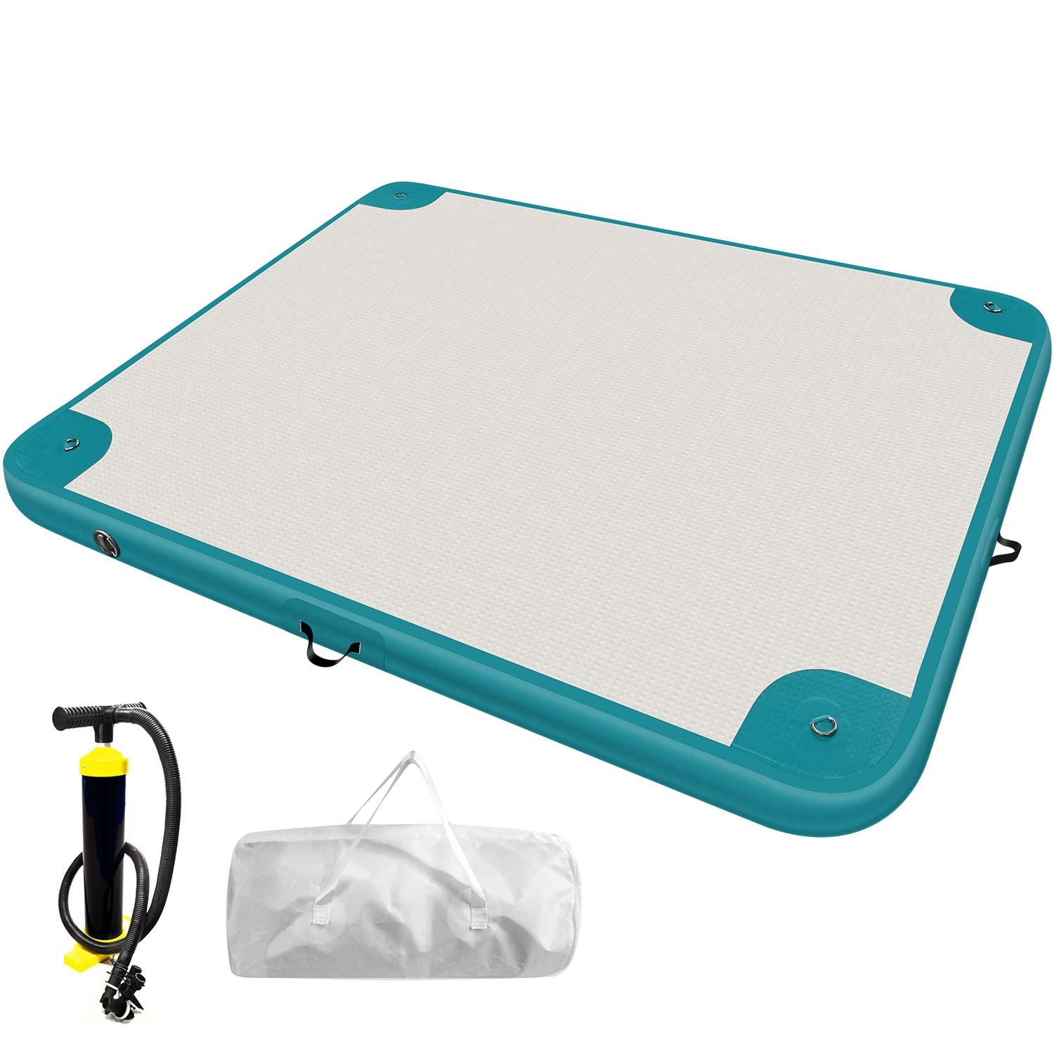 【Sports&Outdoors】Inflatable Dock Platform for Lake, Inflatable Dock Platform Floating Island Raft