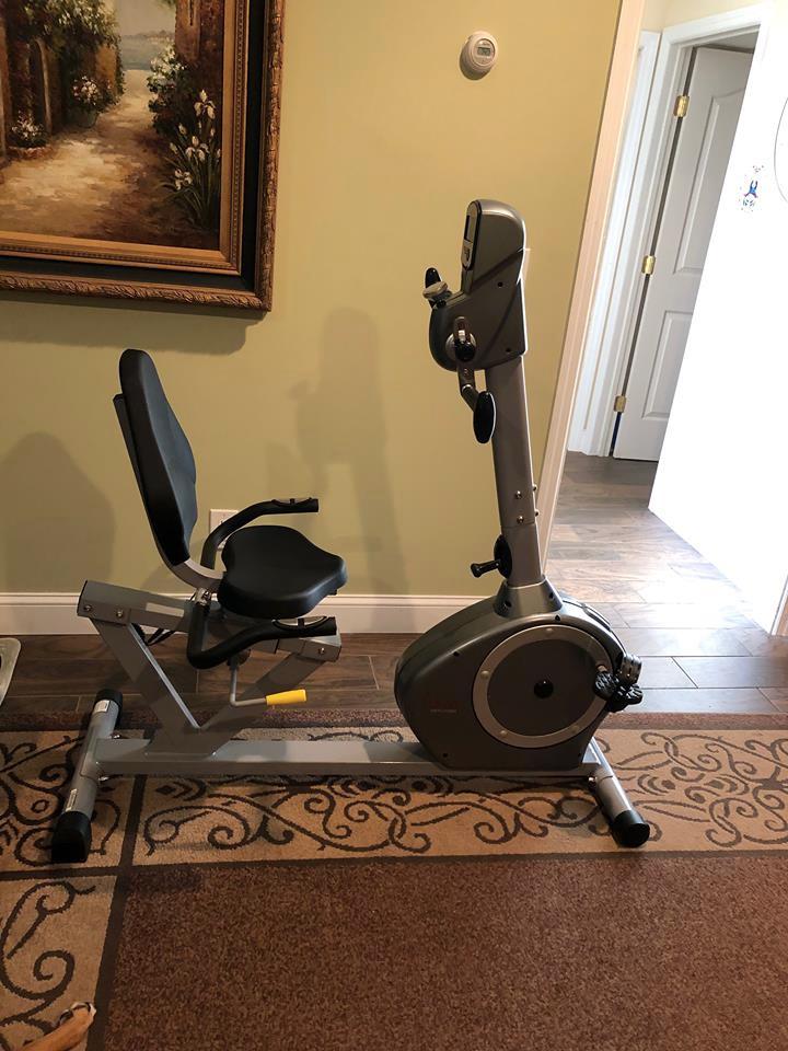 【Sports&Outdoors】Sunny Health & Fitness Recumbent Bike SF-RB4631 with Arm Exerciser, 350lb, Gray