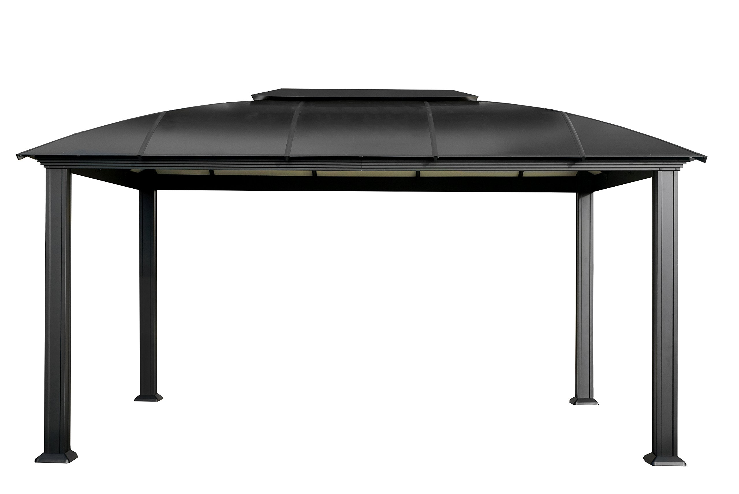 【Gazebo】12'x16' Aspen Hard Top Gazebo, Heavy-Duty Aluminum Backyard Structure, Durable and Rust-Free