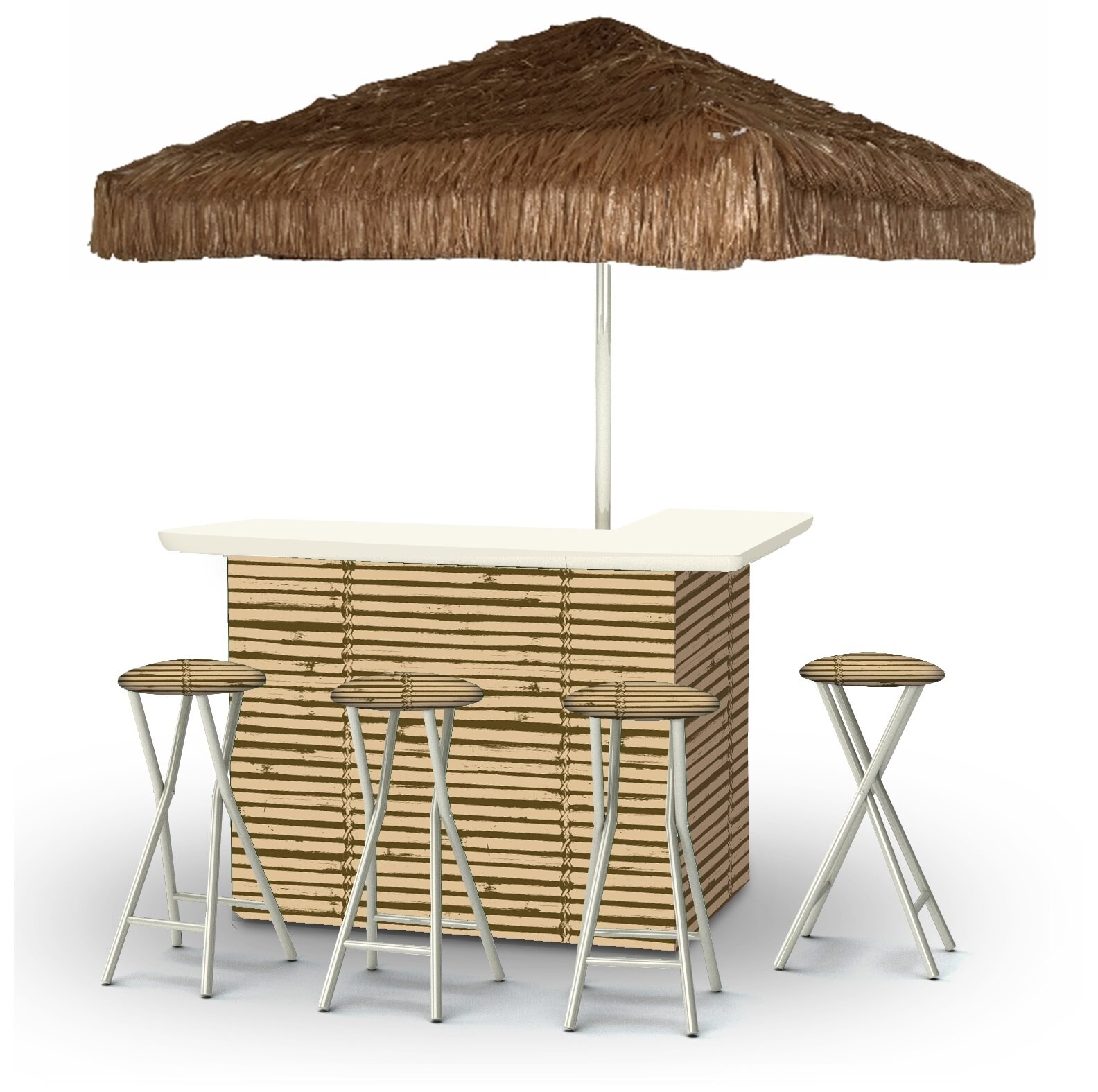【Home&Garden】Waller Tiki Bar Set