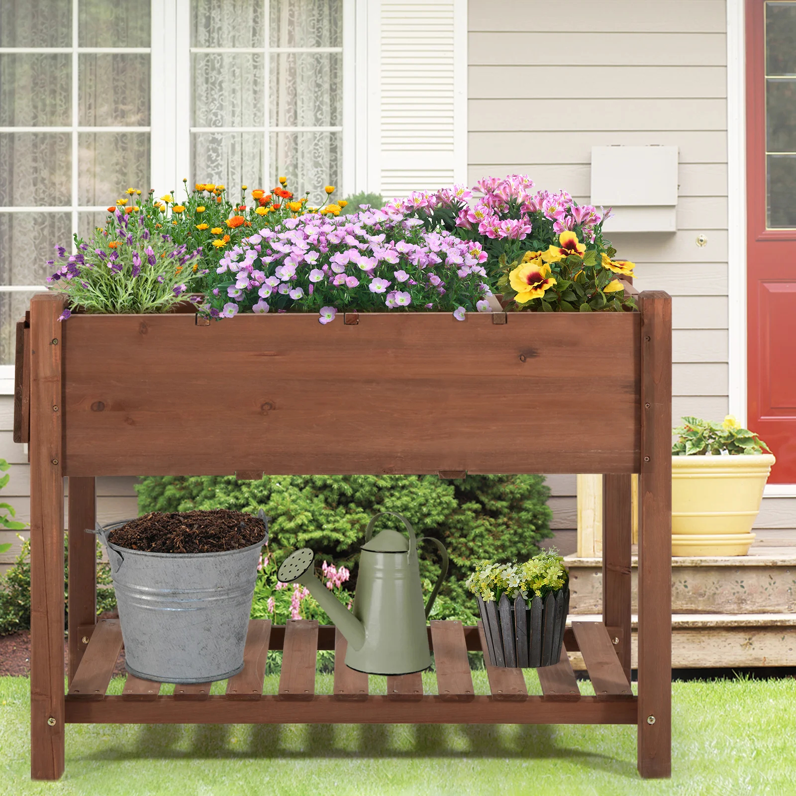 【Home&Garden】Fraser-James Wood Elevated Planter