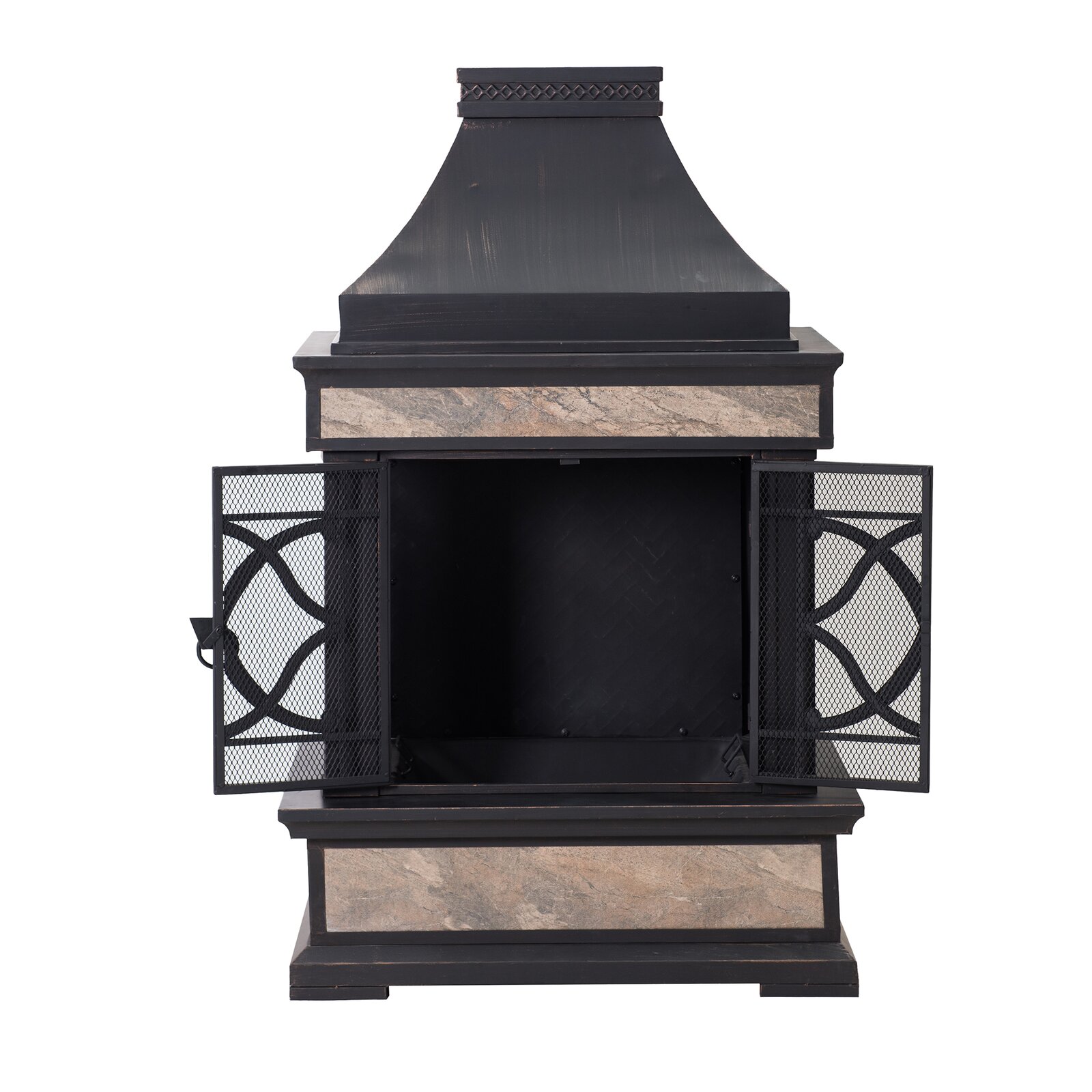 【Sports&Outdoors】Sofie 56.7'' H Wood Burning Outdoor Fireplace
