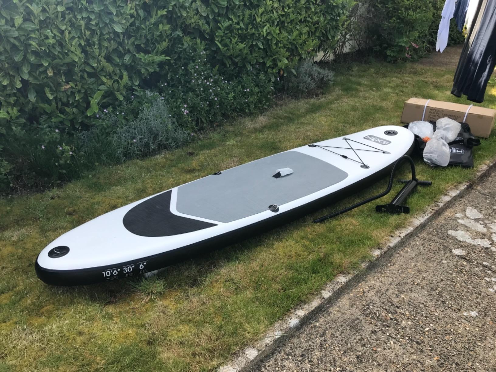 【Sports&Outdoors】SUP Inflatable Stand Up Paddle Board Set Inc Paddle, Pump, Backpack & Leash