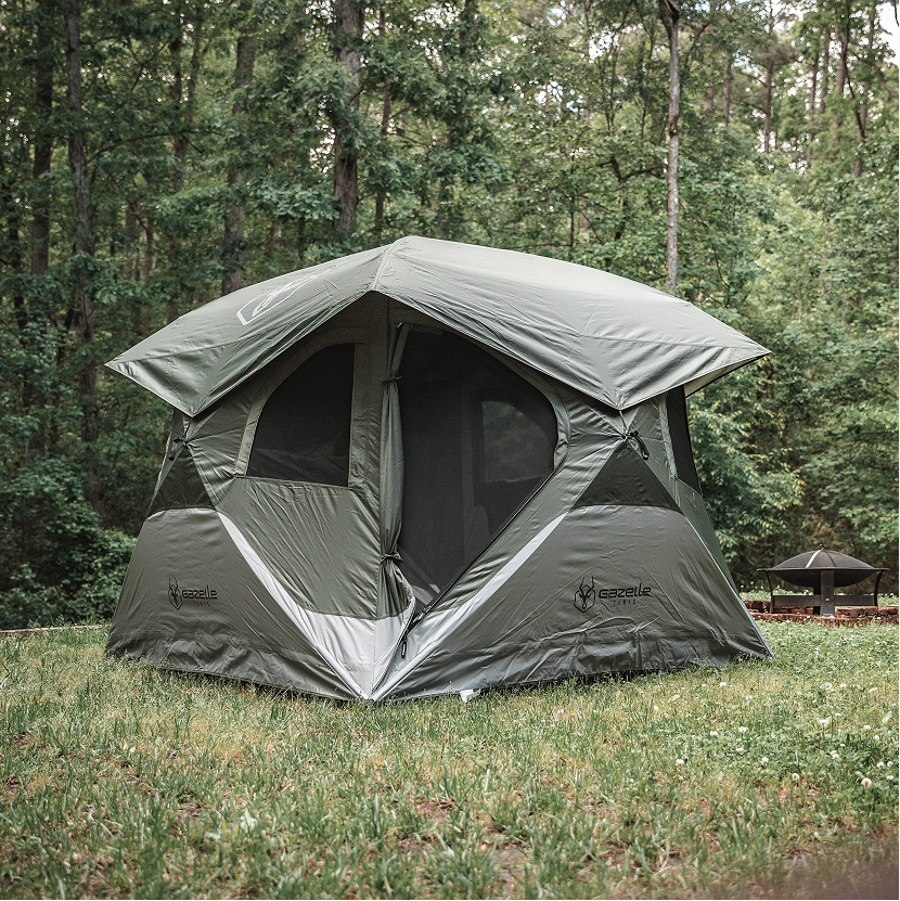 【Sports&Outdoors】T4 Hub Tent, Easy 90 Second Set-Up, Waterproof, UV Resistant, Removable Floor, 4-Person