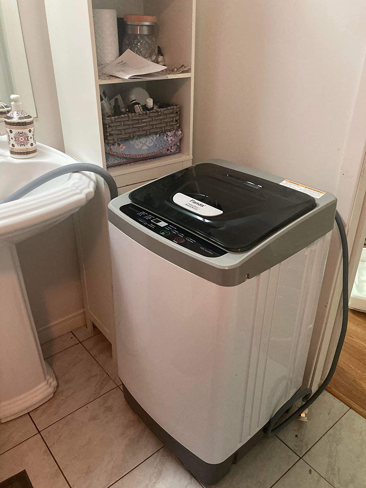【Appliances】Panda Compact Portable Washing Machine, 1.54 cu.ft, 8 Wash Programs, Top Load Clothes Washer