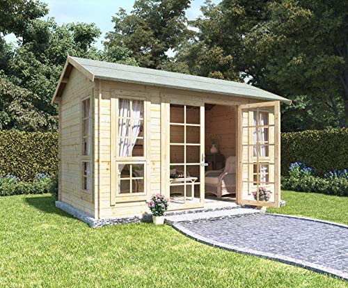 【Home&Garden】12x10 Riley Log Cabin Summerhouse (28mm Cladding)
