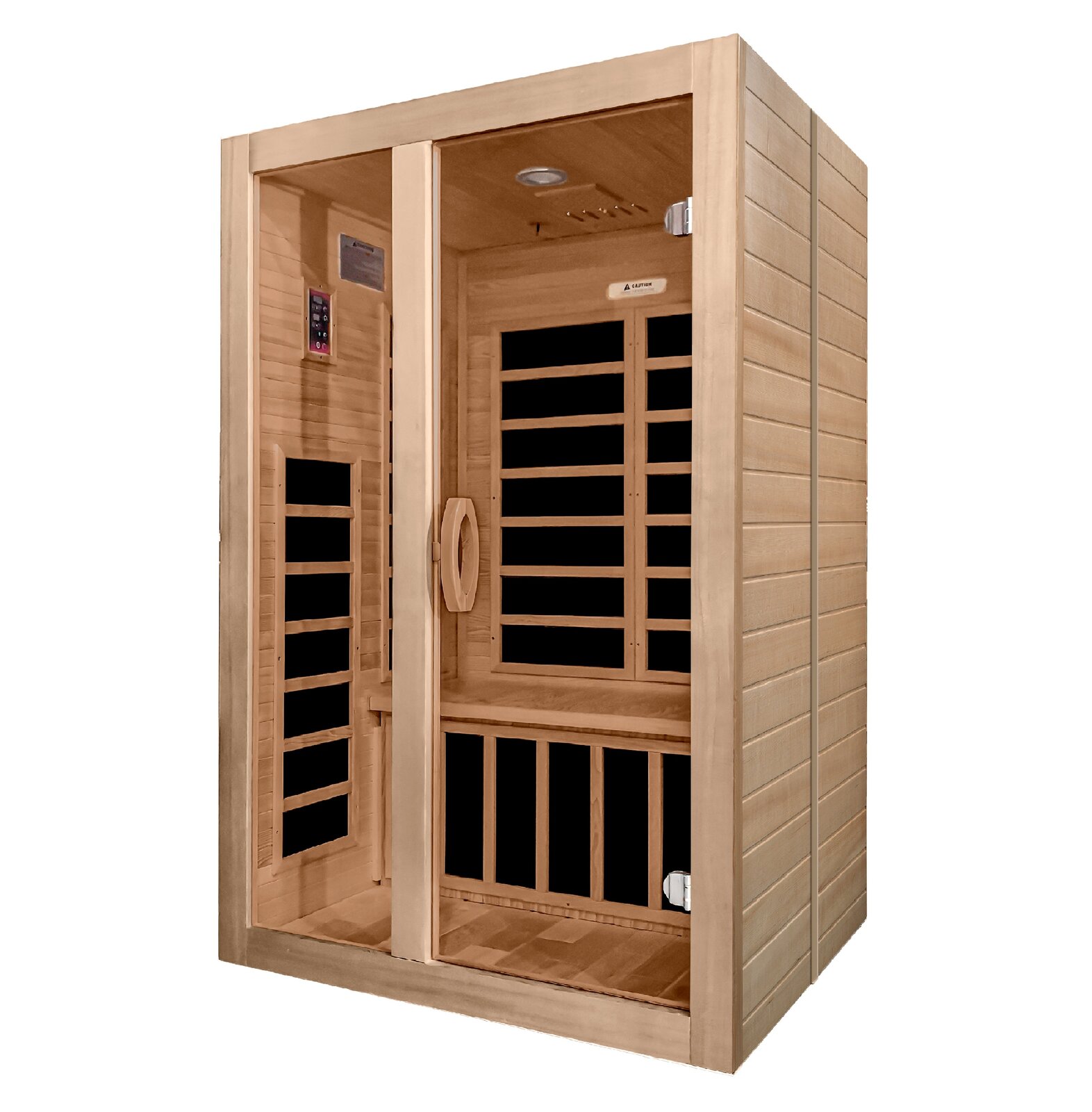 【Sports&Outdoors】Dynamic Infrared Santiago 2 - Person Indoor FAR Infrared Sauna in Hemlock