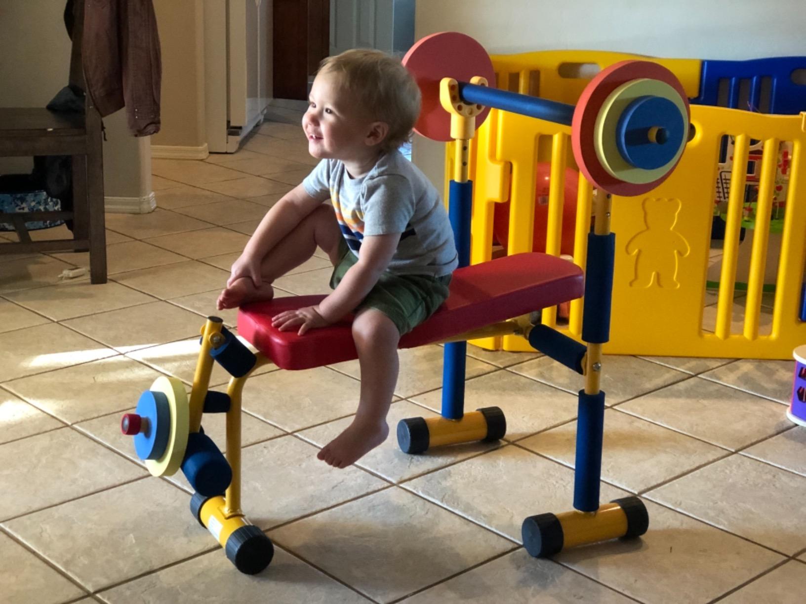 【Sports&Outdoors】Redmon Fun and Fitness Exercise Equipment for Kids - Weight Bench Set