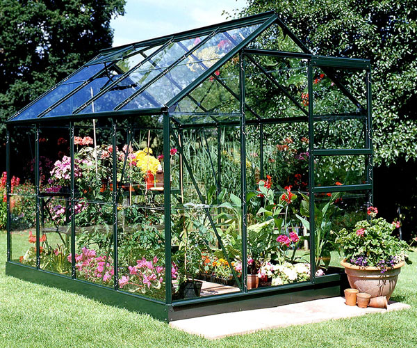 【Home&Garden】Canopia Hybrid 6' x 8' Greenhouse - Forest Green