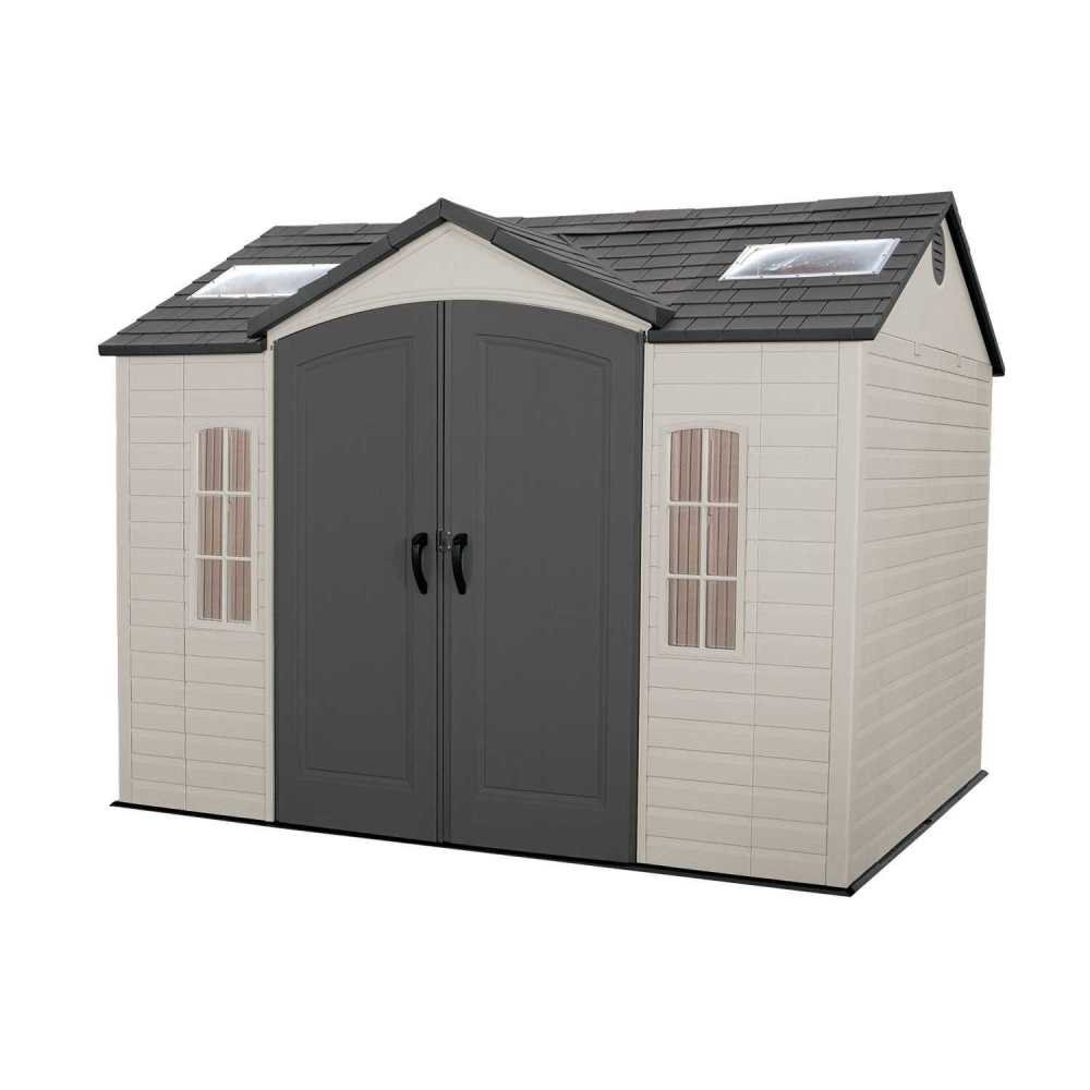 【Storage Shed】10x8 ft Outdoor Storage Shed, Desert Sand