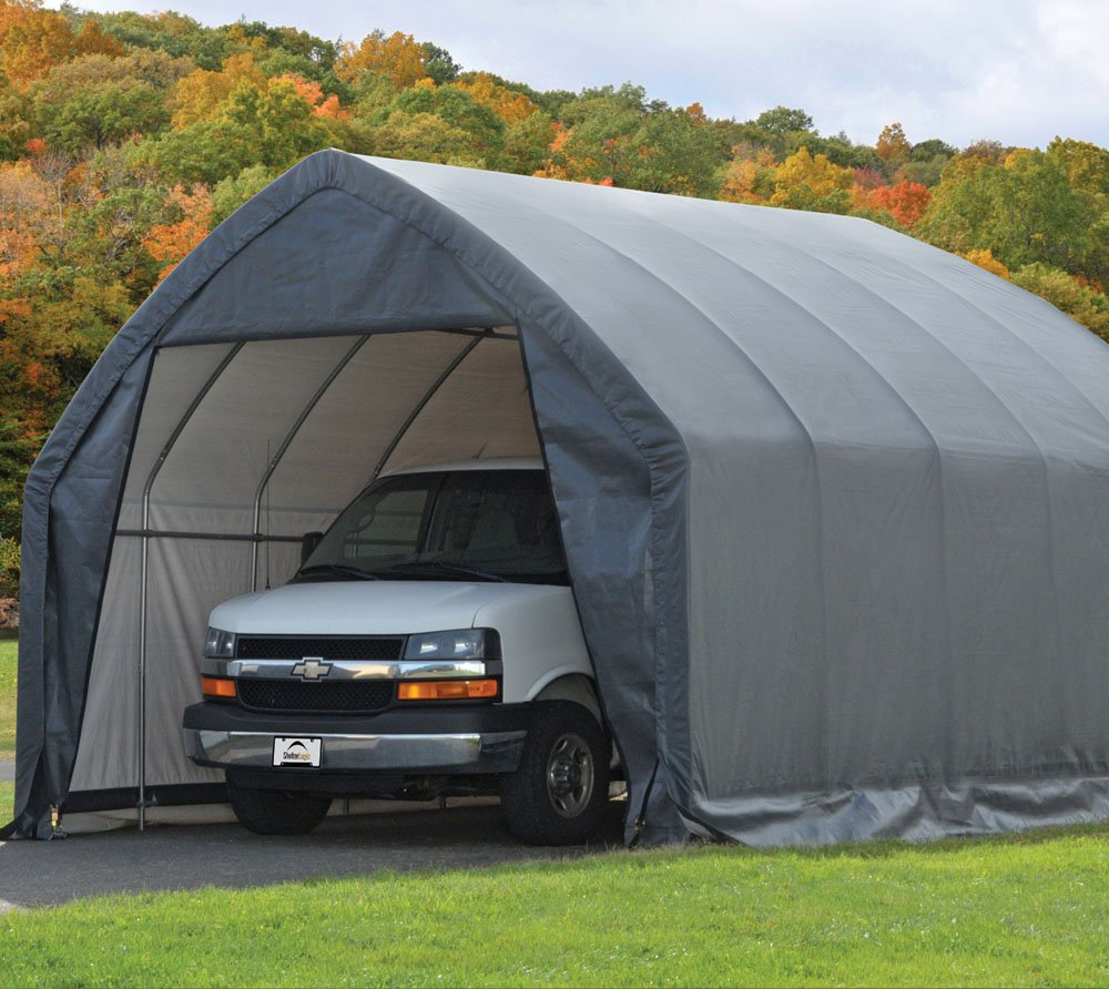 【Home&Garden】13'x20'x12' Garage-in-a-Box SUV & Full-Size Truck All-Season Metal Portable Outdoor Garage