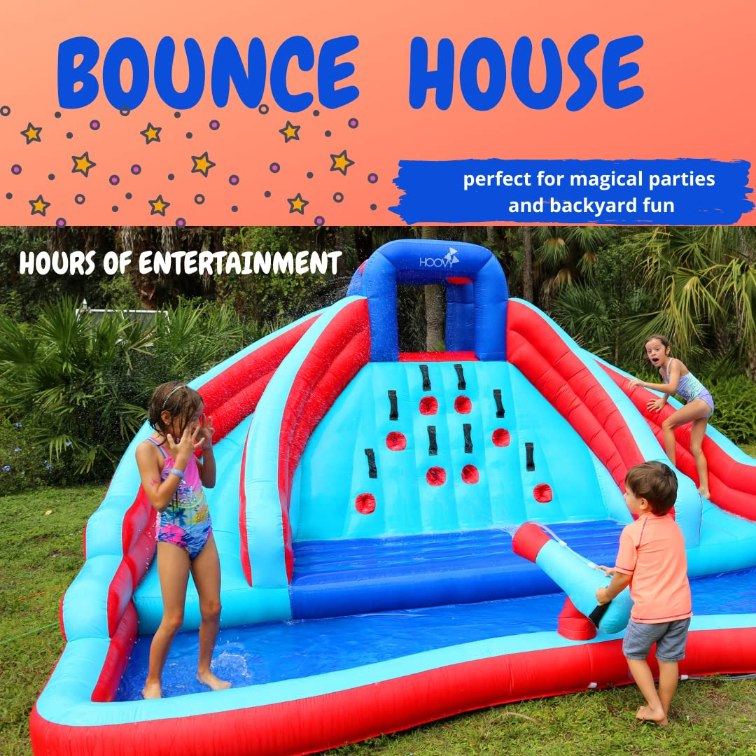 【Baby&Kids】Double Water Slide with Climbing Wall  6.5x13x11 FT  Inflatable Double Water Slide