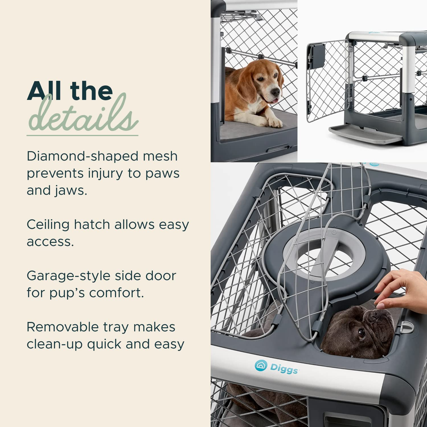 【Pet】Revol Dog Crate (Collapsible Portable Travel Dog Crate, Dog Kennel) for Small Dogs & Puppies