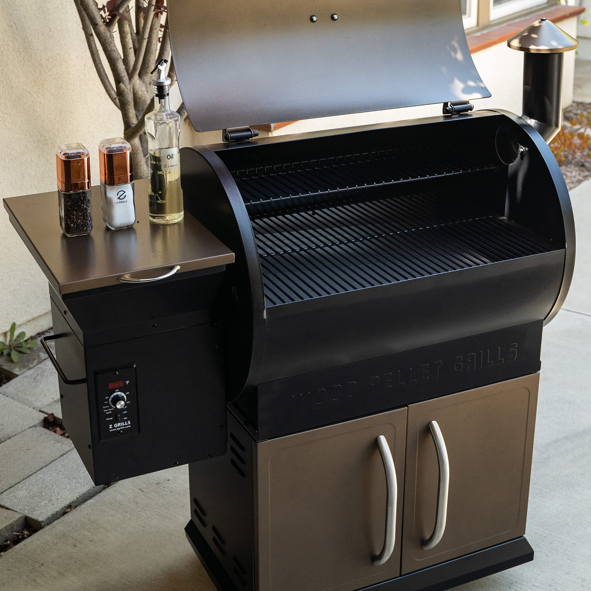 【Appliances】Wood Pellet Grill Smoker with Digital Controls, Cover, 700 sq. in. Cooking Area for Outdoor BBQ