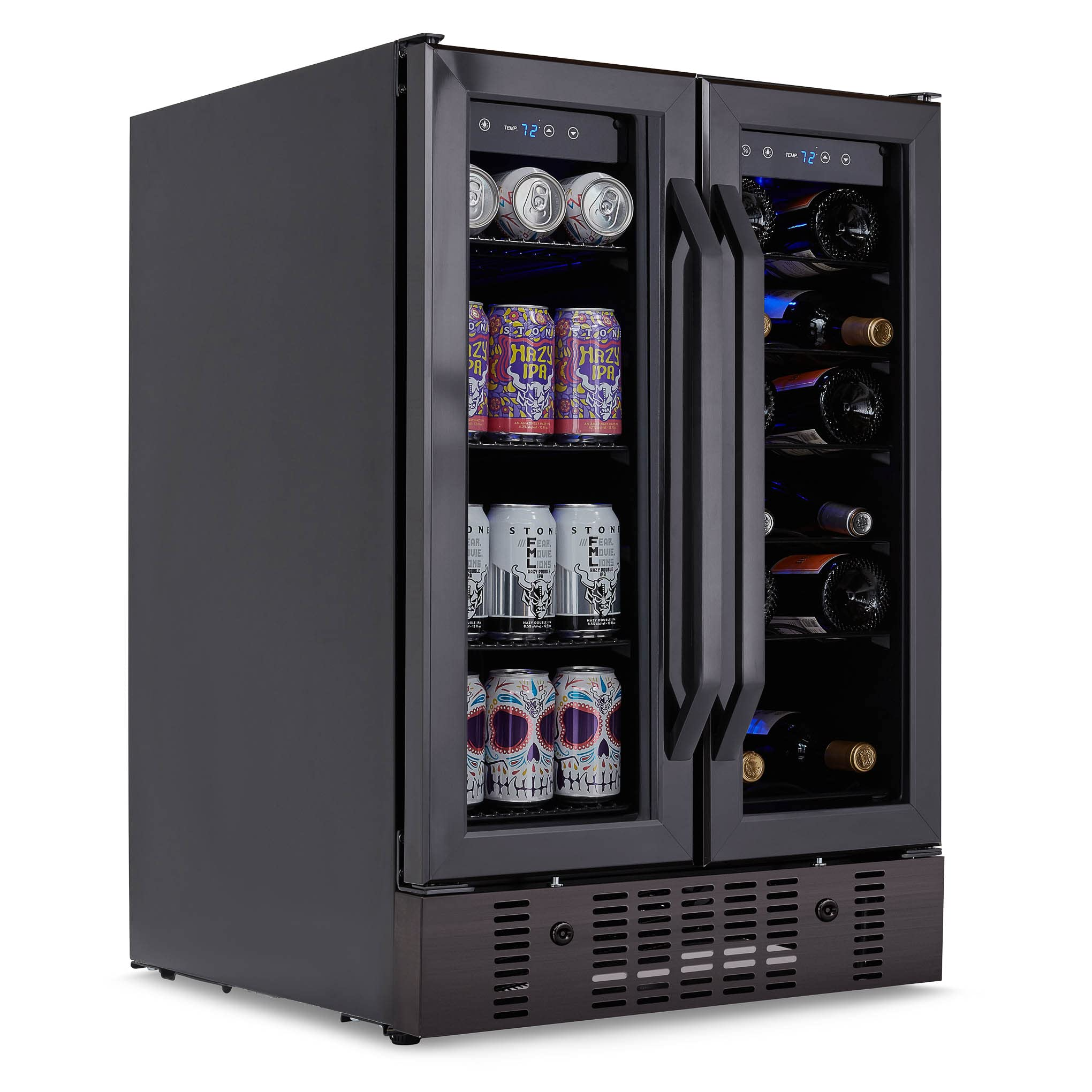 【Appliances】NewAir 24” Wine and Beverage Refrigerator and Cooler, 18 Bottle and 60 Can Capacity