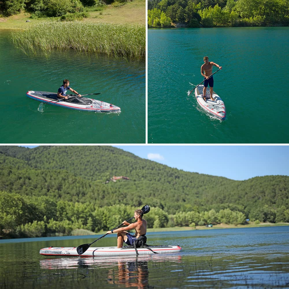 【Sports&Outdoors】Cascade All-Around SUP-Kayak, 11-Feet 2-Inch Length, Grey/Red