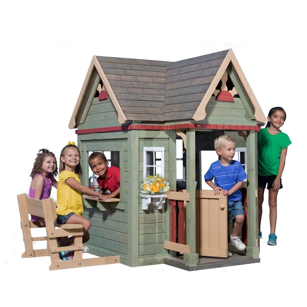 【Baby&Kids】Victorian Inn All Cedar Outdoor Wooden Playhouse