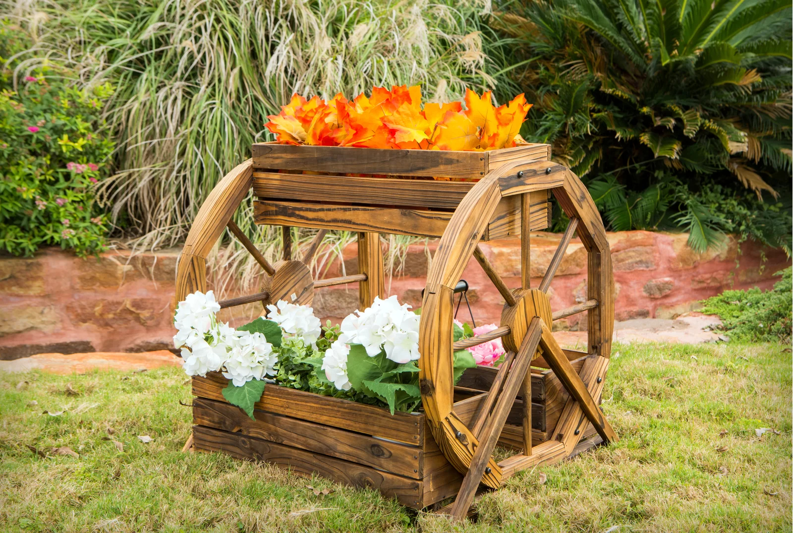 【Home&Garden】Aldridge Wood Statue Planter