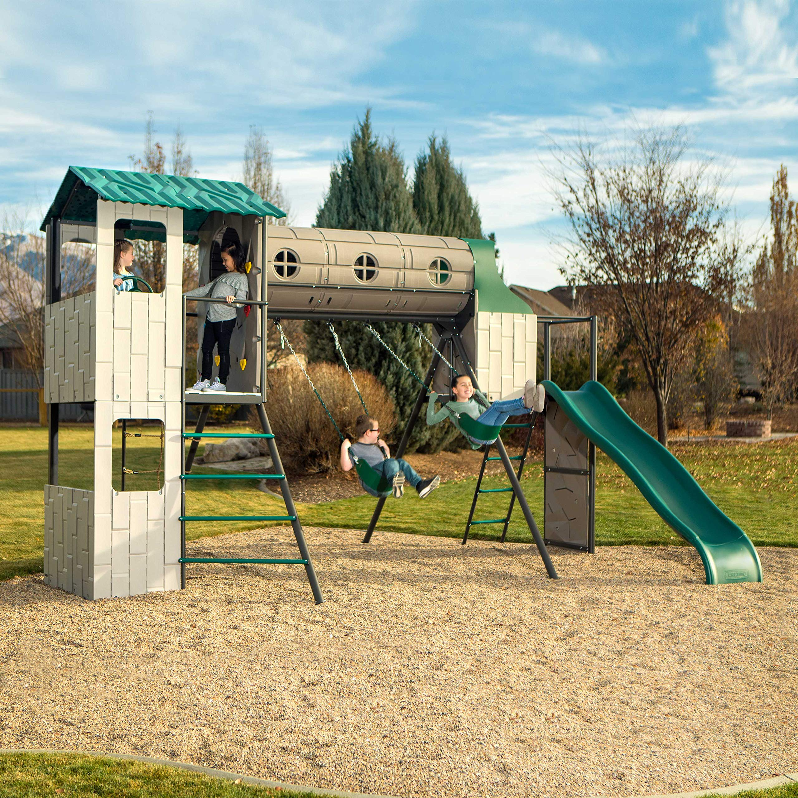 【Baby&Kids】Lifetime Adventure Tunnel Swing Set