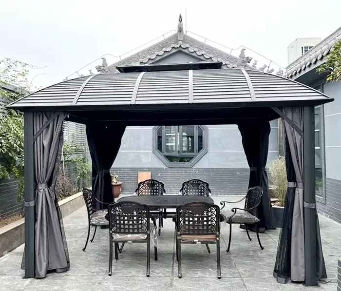 【Gazebo】3x4m Aluminum Frame Roof Gazebo Solid Roof Party Galvanized