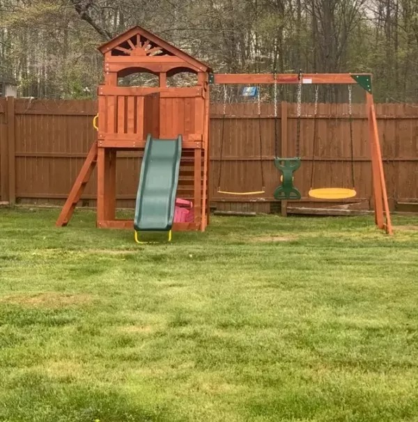 【Baby&Kids】Oak Grove Wooden Swing Set