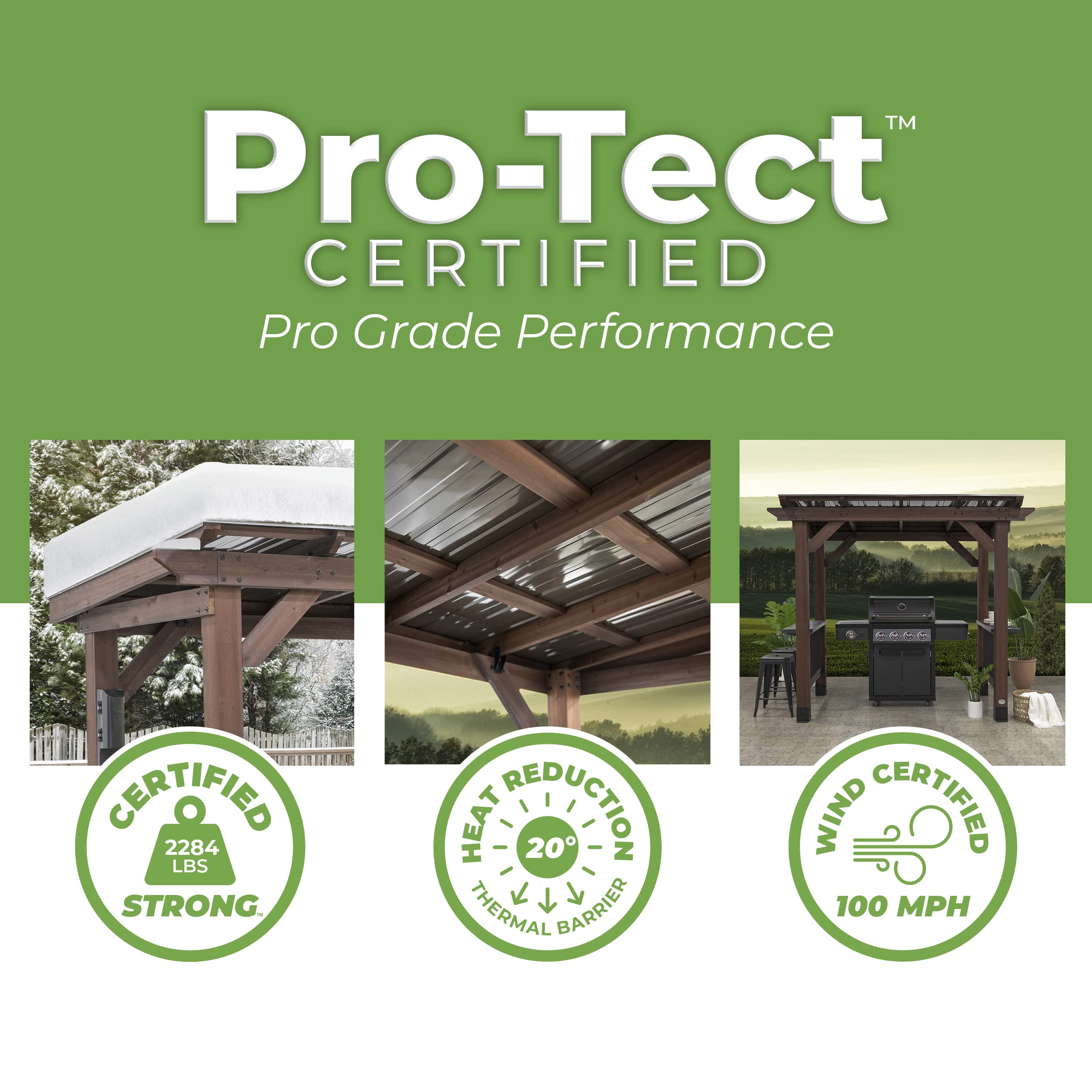 【Home&Garden】Saxony Wooden Grill Gazebo