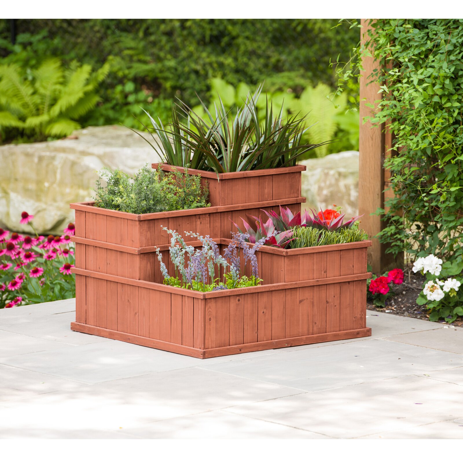 【Home&Garden】Gordonsville 2.5x2.5 ft Wood Raised Garden Bed