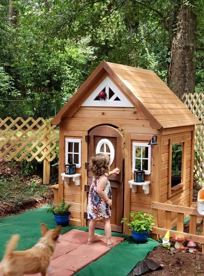 【Baby&Kids】Aspen All Cedar Outdoor Wooden Playhouse