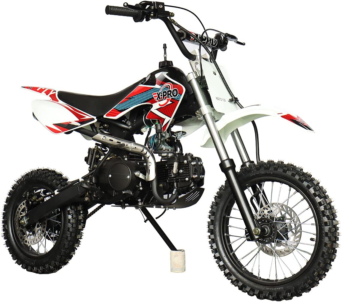 X-PRO Bolt 125cc Zongshen Engine Kids Dirt Bike Pit Bike Youth Dirt Pit Bike with 4-Speed Manual Transmission,Big 14