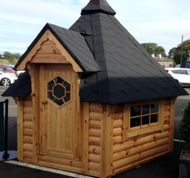 【Home&Garden】BBQ Grill Hut 6.5 Sqm - includes BBQ Room with Benches & Tile Roof