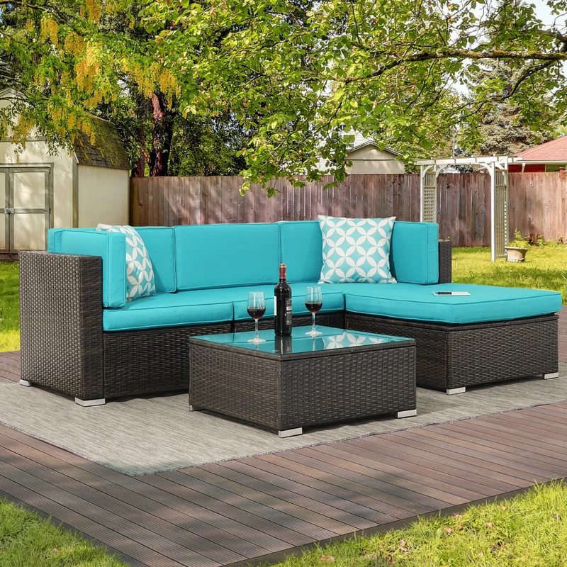 Modelle Polyethylene (PE) Wicker 4 - Person Seating Group with Cushions  Modelle Polyethylene (PE) Wicker 4 - Person Seating Group with Cushions  Modelle Polyethylene (PE) Wicker 4 - Person Seating Group with Cushions  Modelle Polyethylene (PE) Wicke