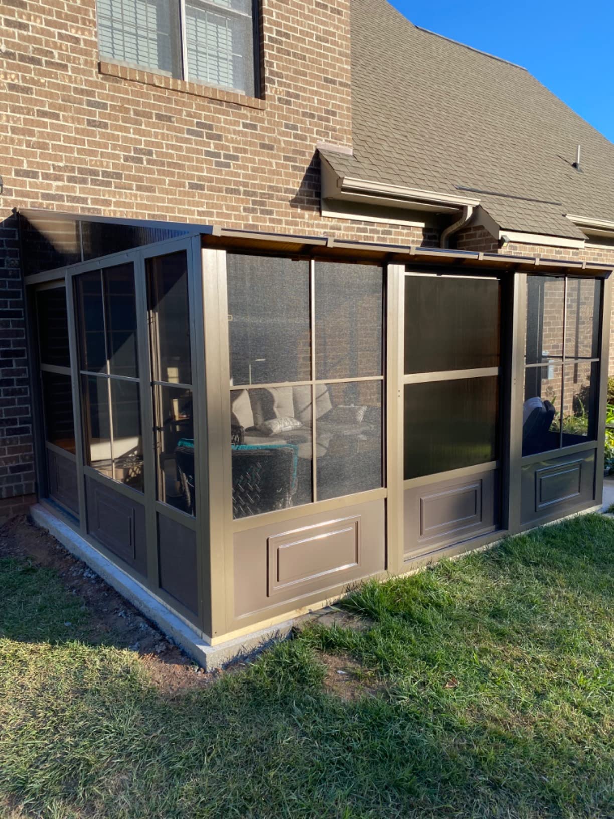 【Home&Garden】1/2 Add-a-Room All-Season Solarium, 10-feet by 12-Feet, 96-Inch Height