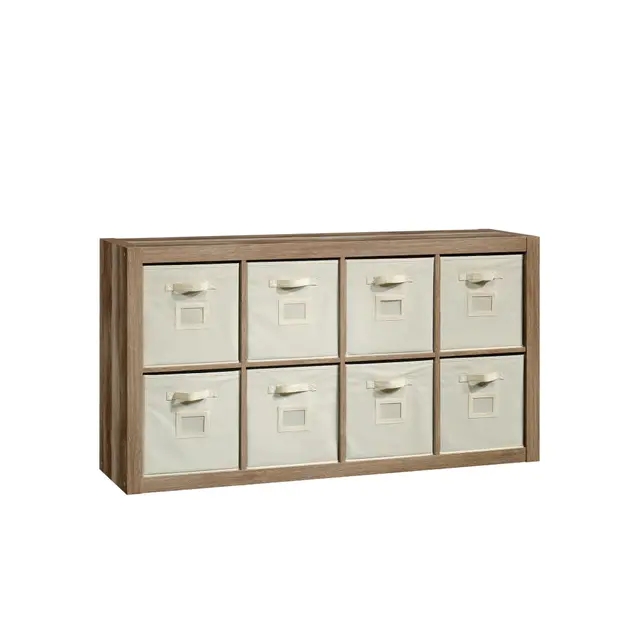 Jameson Modern 8-Cube Bookcase Organiser Storage Cabinet - Lintel Oak.