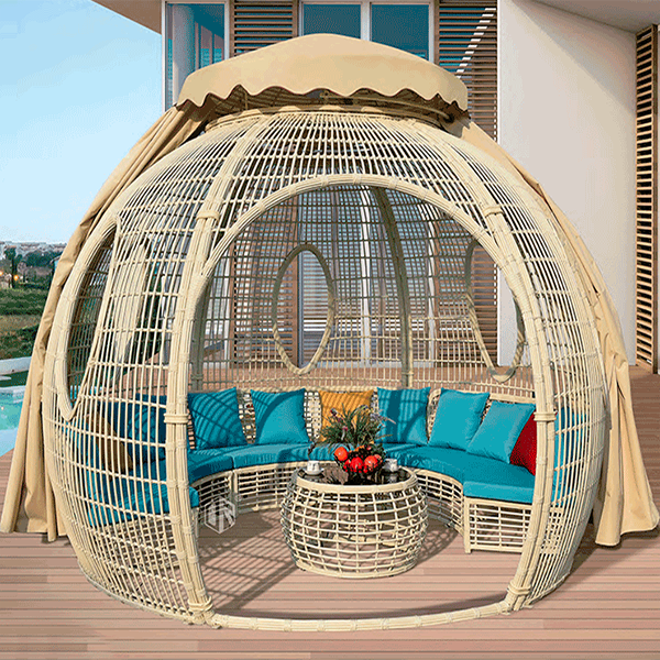 【Home&Garden】【BS】OUTDOOR TERRACE RATTAN AWNING TENT GAZEBO