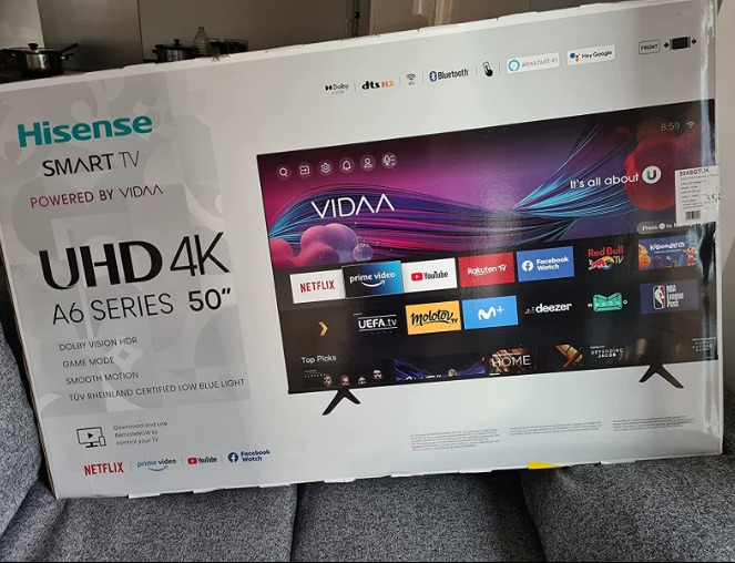 HISENSE 65A6GTUK (65 Inch) 4K UHD Smart TV, with Dolby Vision HDR, DTS Virtual