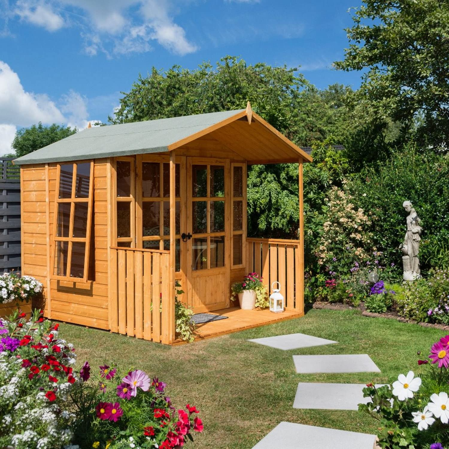 【Home&Garden】7x7x10 Summerhouse, Honey Brown