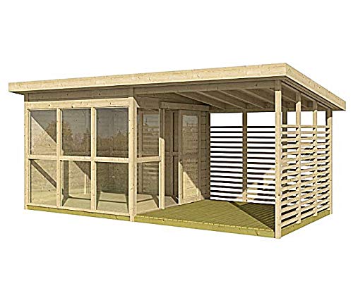 【Home&Garden】Solvalla | 172 SQF Studio Cabin Kit, Garden House