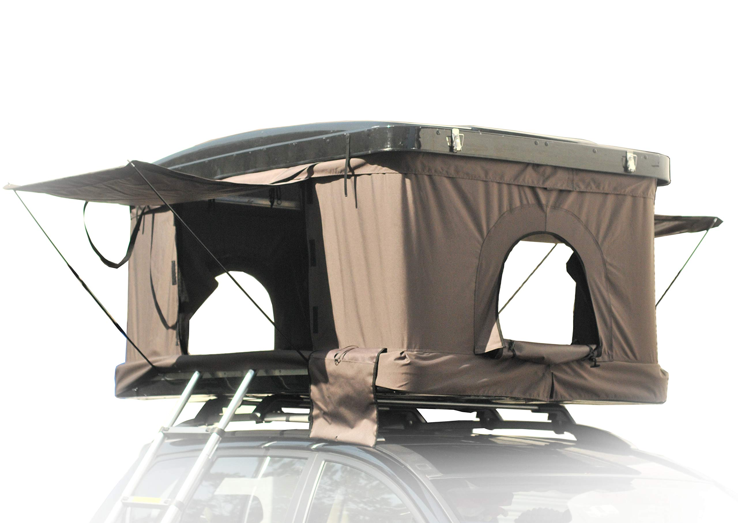 【Sports&Outdoors】Hard Shell 2-3 Person Rooftop Tent for All Season Include Ladder & Shoes Bag