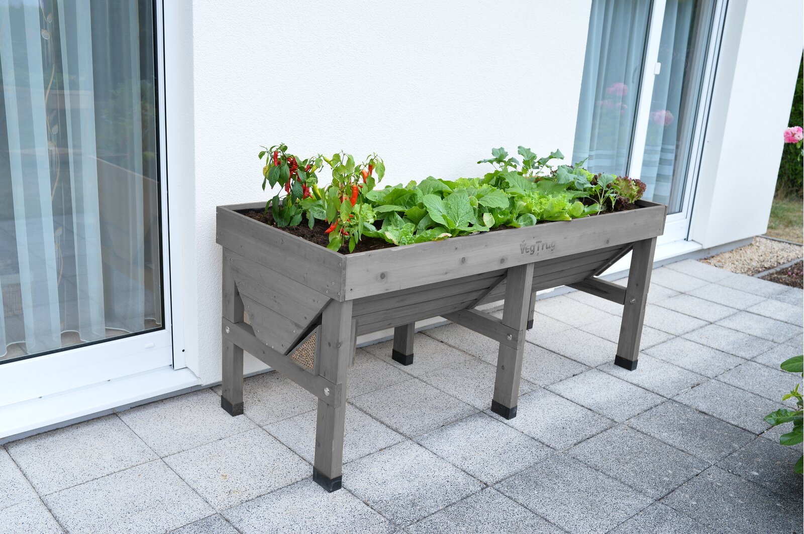 【Home&Garden】Wood Elevated Planter