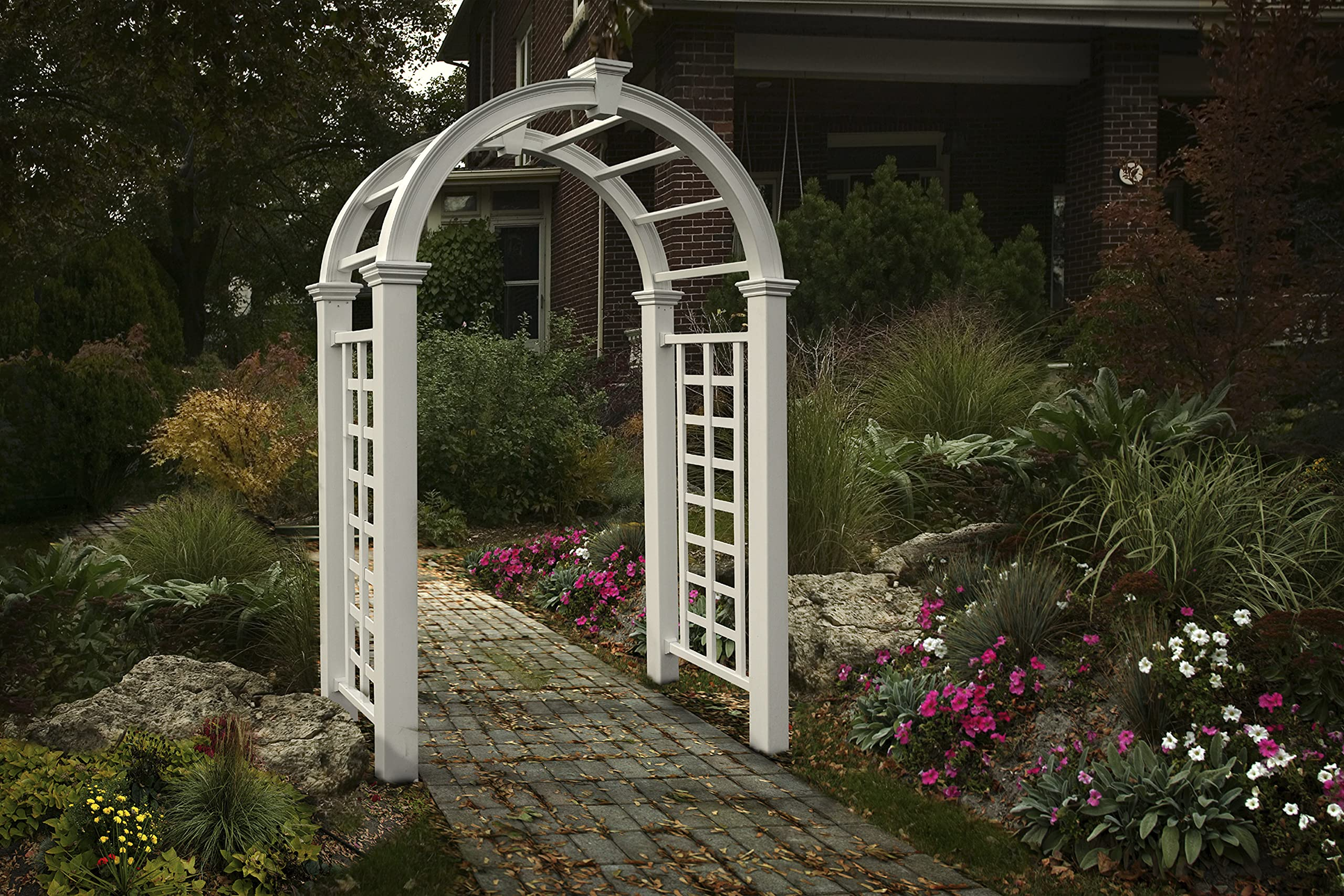 【Home&Garden】Nantucket Deluxe 60W x 94H Vinyl Arbor