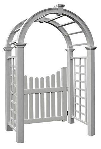 【Home&Garden】New England Nantucket Deluxe Arbor and Cottage Picket Gate