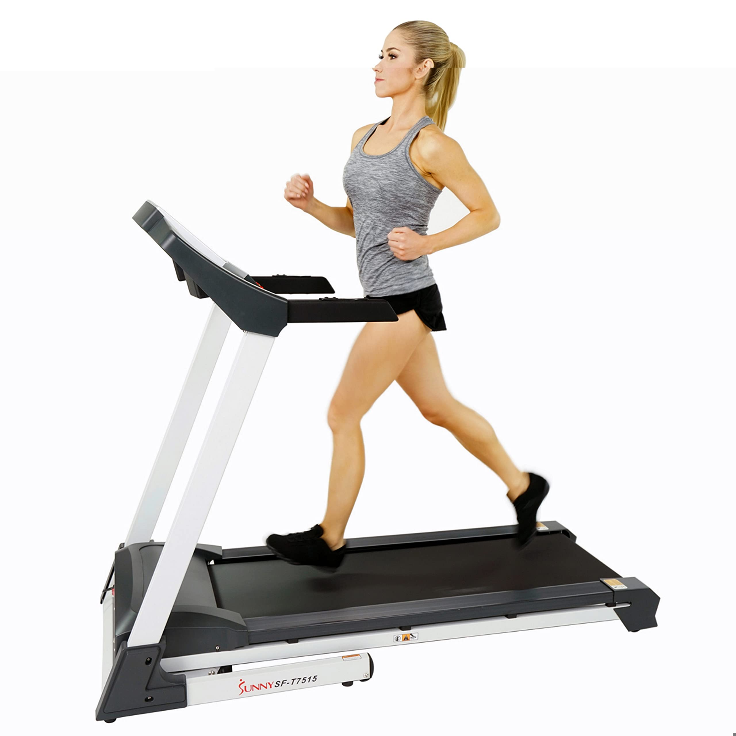 【Sports&Outdoors】Smart Treadmill with Auto Incline, Speakers, Bluetooth, LCD & Pulse Monitor, Phone Function