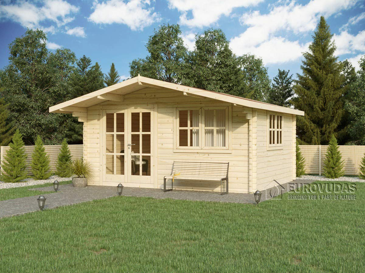 【Home&Garden】Log cabin MONACO Plus 5x4 m (20m²), 44mm