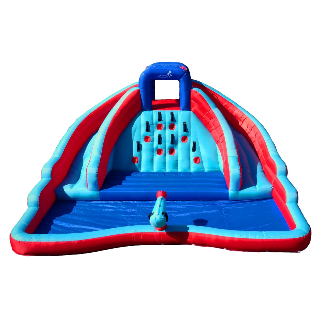 【Baby&Kids】Double Water Slide with Climbing Wall  6.5x13x11 FT  Inflatable Double Water Slide