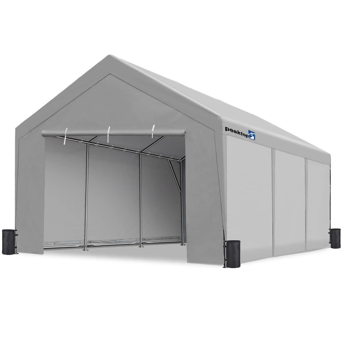 【Home&Garden】12x20 ft Upgraded Heavy Duty Carport with Removable Sidewalls, Portable Car Canopy, Garage Tent